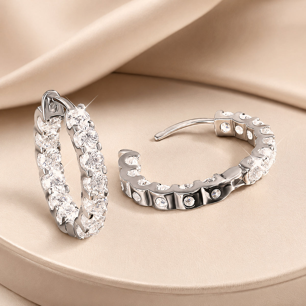 Aurora™ Moissanite Hoop Earrings