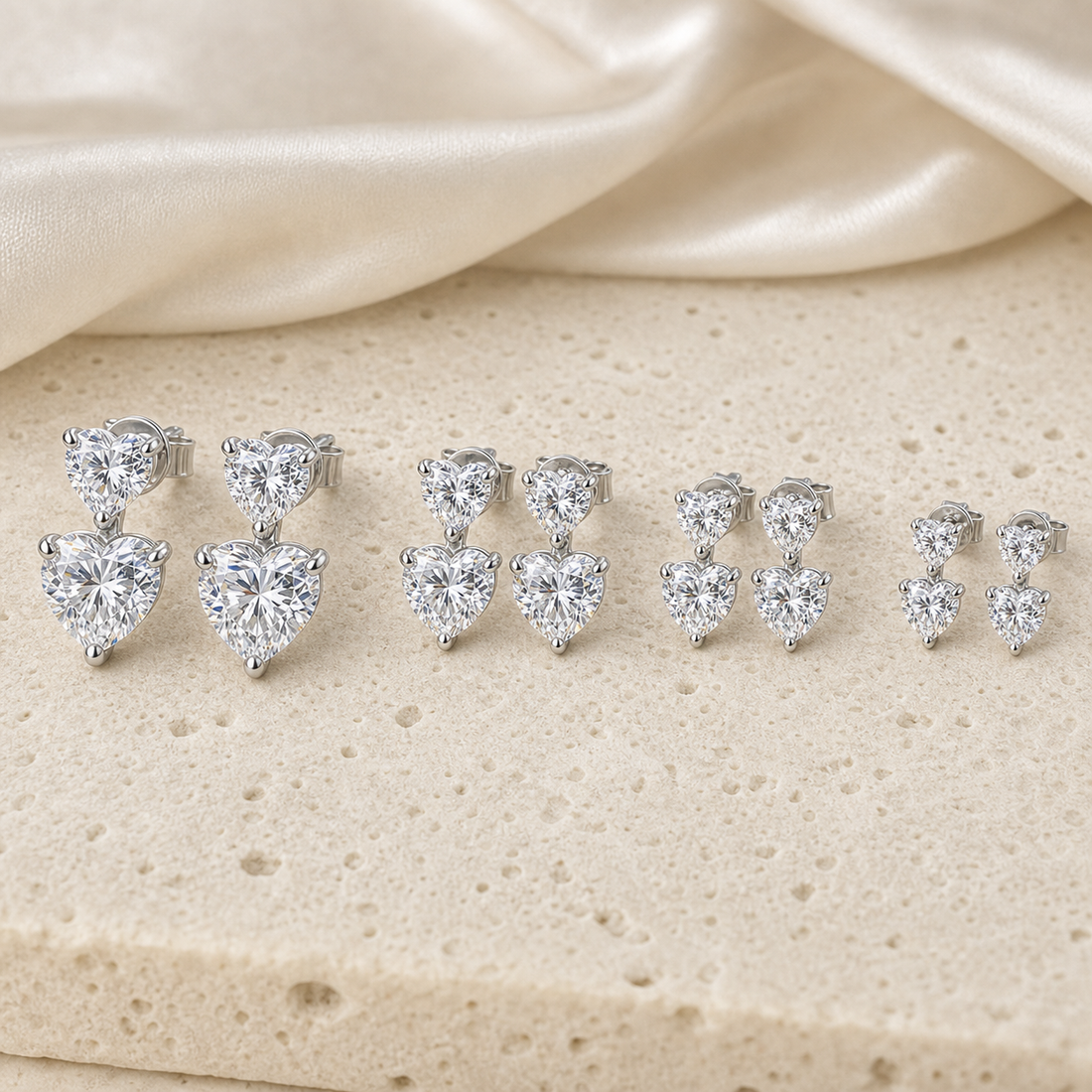Heart Moissanite Stud Earrings: A Meaningful Gift She’ll Remember