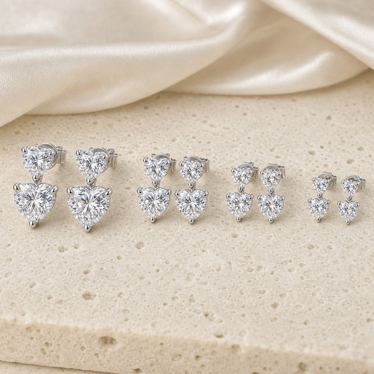 Heart Moissanite Stud Earrings: A Meaningful Gift She’ll Remember