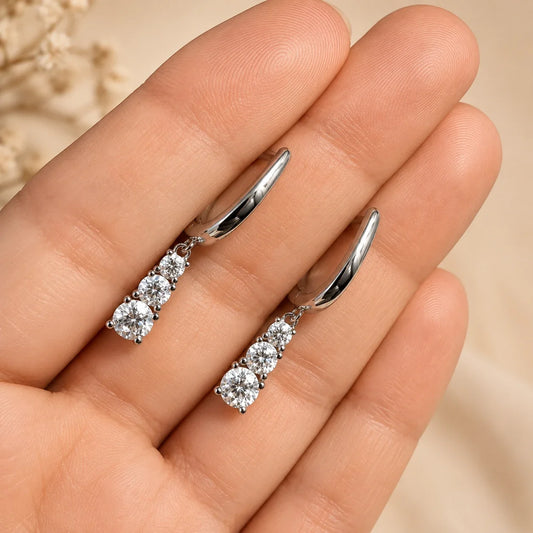 Timeless Elegance: Stacked Moissanite Hoops for Every Occasion