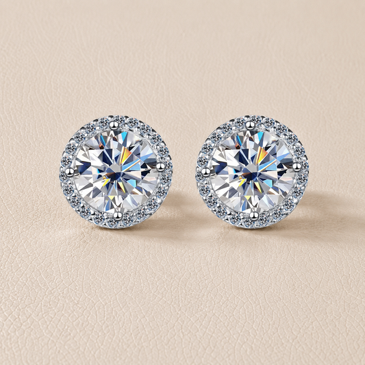 Celeste™ Round Moissanite Stud Earrings