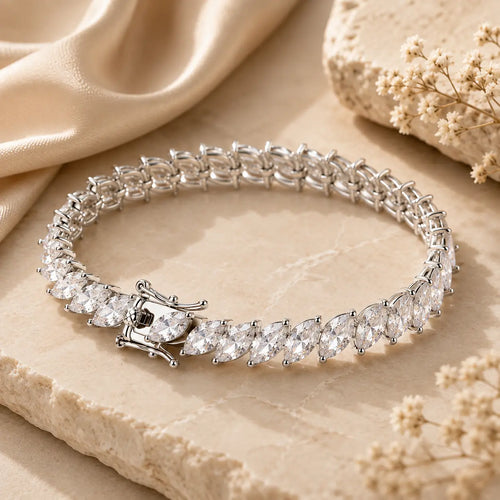 Maelis™ Marquise-Cut Moissanite Tennis Bracelet for Women