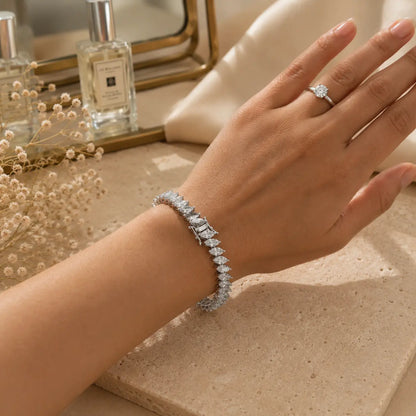 Maelis™ Marquise-Cut Moissanite Tennis Bracelet for Women