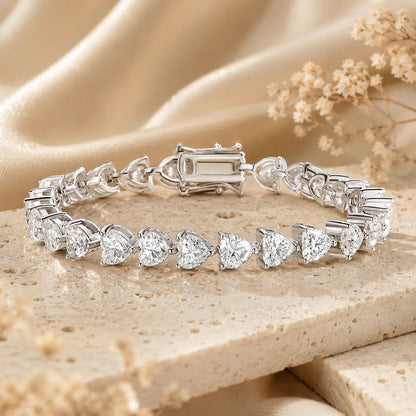 Amelisse™ Heart-Cut Moissanite Tennis Bracelet for Women