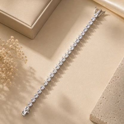 Amelisse™ Heart-Cut Moissanite Tennis Bracelet for Women