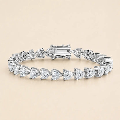 Amelisse™ Heart-Cut Moissanite Tennis Bracelet for Women