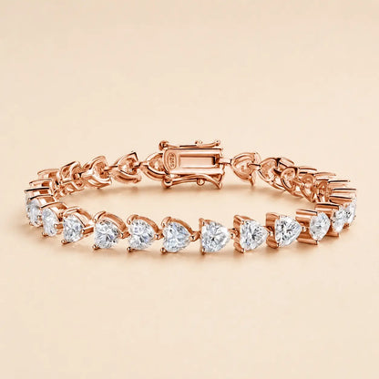 Amelisse™ Heart-Cut Moissanite Tennis Bracelet for Women