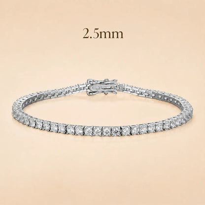 Cirelle™ 2.5mm round moissanite tennis bracelet for women featuring brilliant stones in S925 sterling silver.